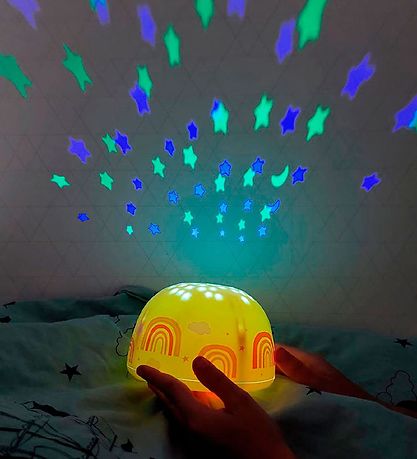 A Little Lovely Company Projektørlampe - 14x9 cm - Rainbows