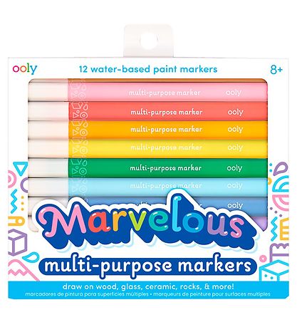 Marqueurs Magiques Ooly - À base d'eau - 12 pièces - Multicolore Marqueurs Magiques Ooly - À base d'eau - 12 pièces - Multicolore