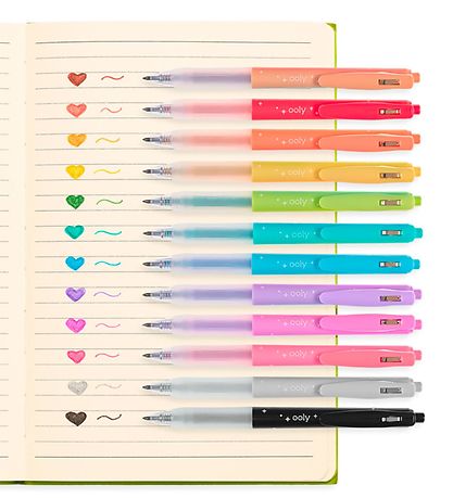 Ooly Farvekuglepen - Gel - Oh My Glitter! - 12 Stk -  Multifarve Ooly Farvekuglepen - Gel - Oh My Glitter! - 12 Stk -  Multifarve