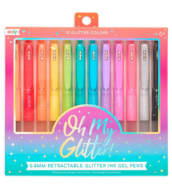 Ooly Farvekuglepen - Gel - Oh My Glitter! - 12 Stk - Multifarve