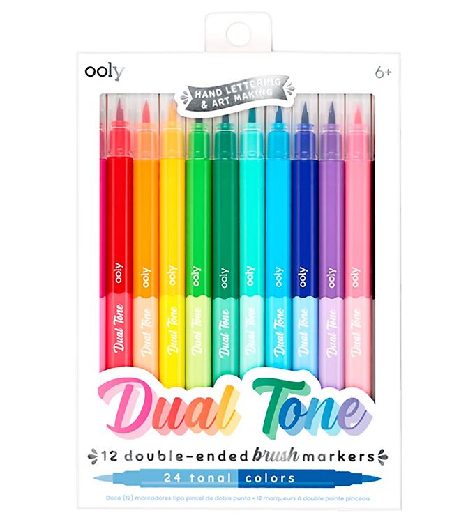 Ooly - Penseltusser 12 Stk - Dobbeltsidet - Dual Tone