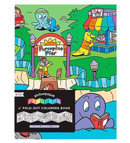 Ooly Fold Ud Malebog - Panorama - Seaside Animal Town Ooly Fold Ud Malebog - Panorama - Seaside Animal Town
