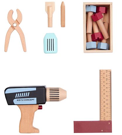 Kids Concept Trælegetøj - Værktøjskuffert - Træ Kids Concept Trælegetøj - Værktøjskuffert - Træ