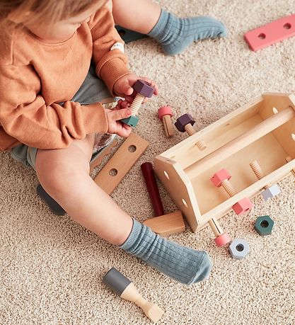 Kids Concept Trælegetøj - Værktøjskasse - Træ Kids Concept Trælegetøj - Værktøjskasse - Træ