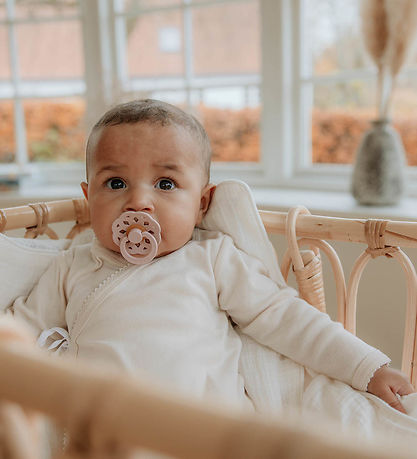 BIBS Bohemia Pacifiers - 2-Pack - Size 1 - Round - Cloud/Blush