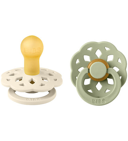 BIBS Boheme Sutter - 2-pak - Str. 1 - Rund - Ivory/Sage BIBS Boheme Sutter - 2-pak - Str. 1 - Rund - Ivory/Sage