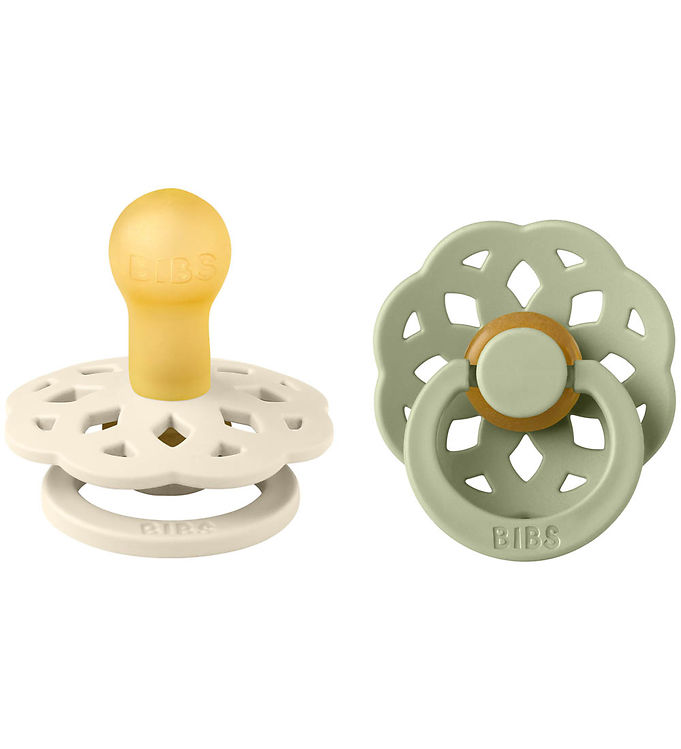 BIBS Boheme Sutter - 2-pak - Str. 1 - Rund - Ivory/Sage