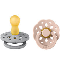 BIBS Boheme Sutter - 2-pak - Str. 2 - Rund - Cloud/Blush BIBS Boheme Sutter - 2-pak - Str. 2 - Rund - Cloud/Blush