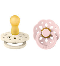 BIBS Boheme Sutter - 2-pak - Str. 2 - Rund - Ivory/Blossom BIBS Boheme Sutter - 2-pak - Str. 2 - Rund - Ivory/Blossom