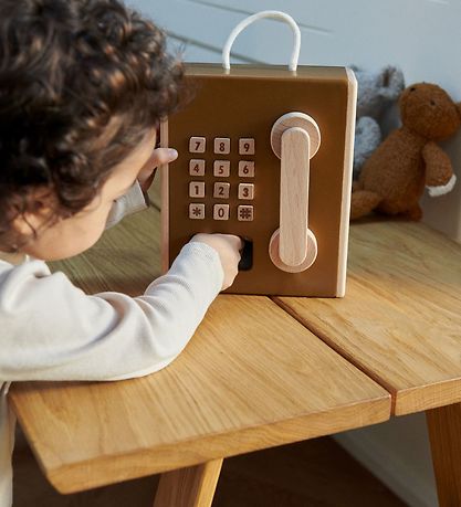 Liewood Trælegetøj - Telefon - Rufus - Golden Caramel Multi Mix