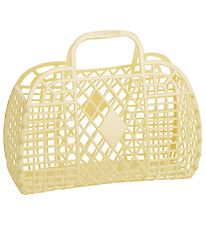 Sun Jellies Lille Foldekurv - Retro - 26x21x12 cm - Yellow Sun Jellies Lille Foldekurv - Retro - 26x21x12 cm - Yellow