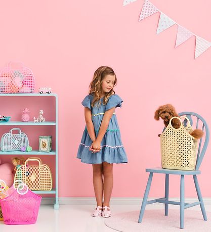 Sun Jellies Lille Foldekurv - Retro - 26x21x12 cm - Pink Sun Jellies Lille Foldekurv - Retro - 26x21x12 cm - Pink