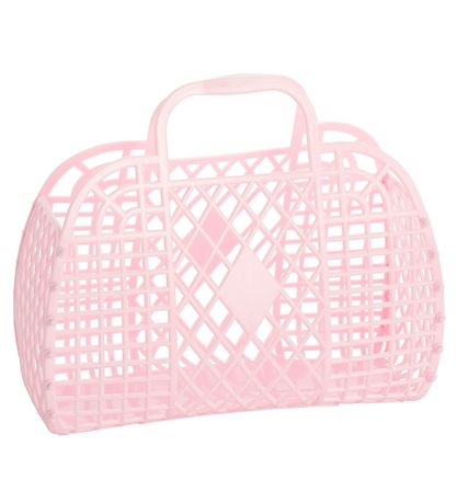 Sun Jellies Lille Foldekurv - Retro - 26x21x12 cm - Pink Sun Jellies Lille Foldekurv - Retro - 26x21x12 cm - Pink