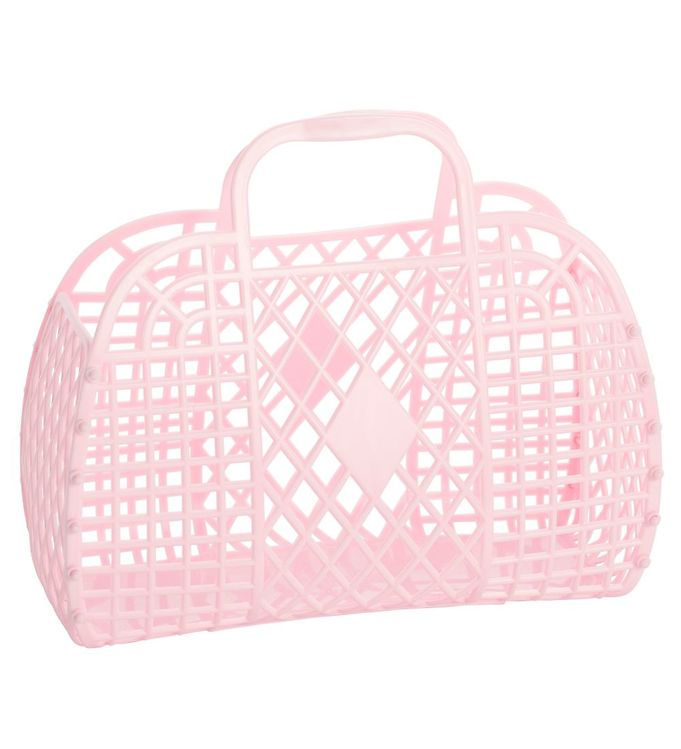 Sun Jellies Lille Foldekurv - Retro - 26x21x12 cm - Pink
