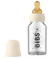 BIBS Sutteflaske - Glas - Slow Flow - 110 ml - Naturgummi - Ivor BIBS Sutteflaske - Glas - Slow Flow - 110 ml - Naturgummi - Ivor