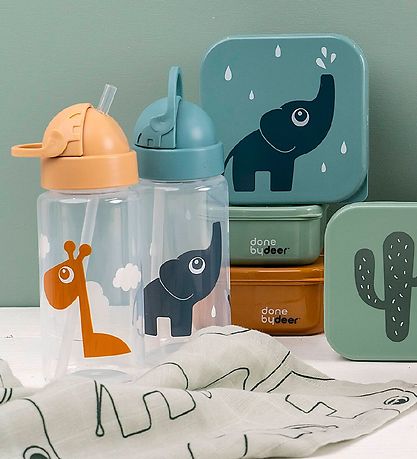 Done by Deer Drikkedunk m. Sugerør - 350 ml - Elphee - Blå Done by Deer Drikkedunk m. Sugerør - 350 ml - Elphee - Blå