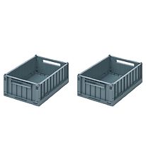Liewood Foldekasser - 25x18x9,5 cm - Small - 2-pak - Whale Blue Liewood Foldekasser - 25x18x9,5 cm - Small - 2-pak - Whale Blue