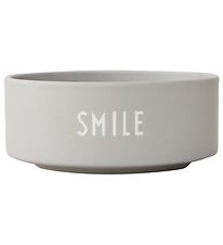 Design Letters Skål - Smile - Grå Design Letters Skål - Smile - Grå