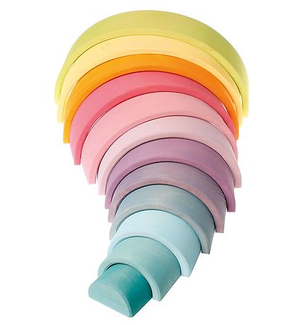Grimms Trælegetøj - Regnbue - 12 Dele - Pastel