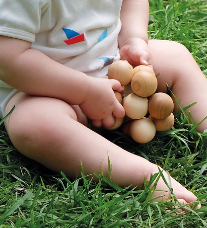 Grimms Wooden Toy - Ball Rattle - Natural