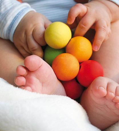 Grimms Wooden Toy - Ball Rattle - Multicolour