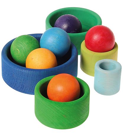 Grimms Trælegetøj - Stableskåle - 5 Dele - Ocean Grimms Trælegetøj - Stableskåle - 5 Dele - Ocean