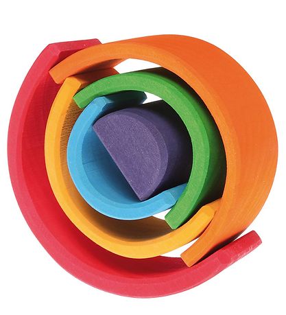 Grimms Trælegetøj - Regnbue - Lille - 6 Dele - Multifarvet