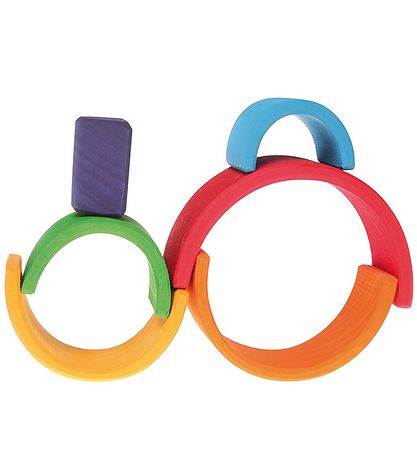 Grimms Trælegetøj - Regnbue - Lille - 6 Dele - Multifarvet