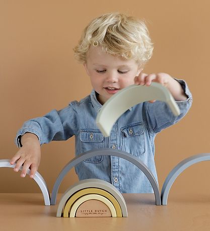 Little Dutch Stablelegetøj - Regnbue - Blå Little Dutch Stablelegetøj - Regnbue - Blå