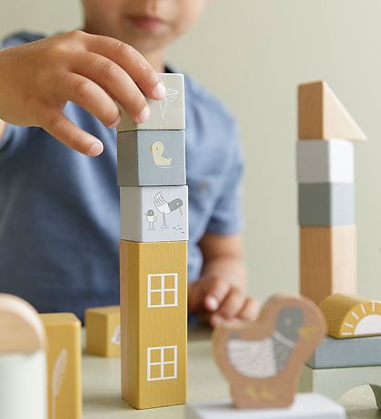 Little Dutch Building Blocks - 50 Parts - Blue Little Dutch Building Blocks - 50 Parts - Blue