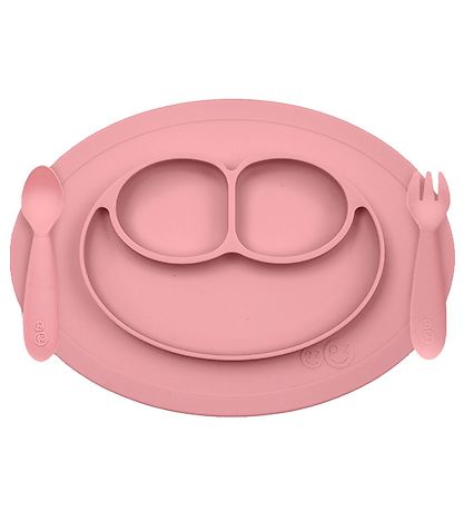 EzPz Dinner Set - Silicone - 3 Parts - Dusty Pink EzPz Dinner Set - Silicone - 3 Parts - Dusty Pink