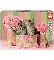 Educa Puslespil - 500 Brikker - Kittens With Roses Educa Puslespil - 500 Brikker - Kittens With Roses