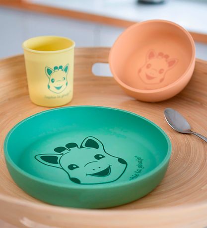 Sophie la Girafe Spisesæt - Silikone - 4 dele - Multifarvet Sophie la Girafe Spisesæt - Silikone - 4 dele - Multifarvet