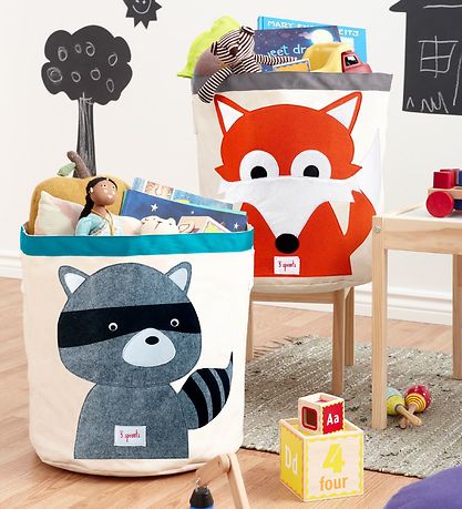 3 Sprouts Opbevaringskurv - 44,5x43 - Vaskebjørn 3 Sprouts Opbevaringskurv - 44,5x43 - Vaskebjørn