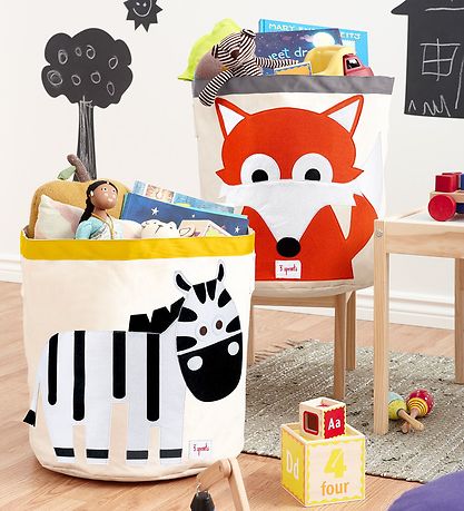 3 Sprouts Opbevaringskurv - 44,5x43 - Zebra 3 Sprouts Opbevaringskurv - 44,5x43 - Zebra