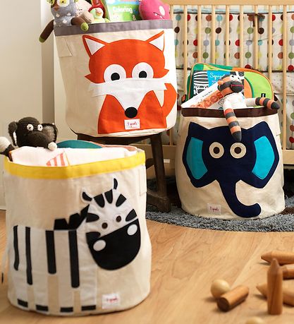 3 Sprouts Opbevaringskurv - 44,5x43 - Zebra 3 Sprouts Opbevaringskurv - 44,5x43 - Zebra