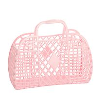 Sun Jellies Mini Foldekurv - Retro - 15x6x13 cm - Pink Sun Jellies Mini Foldekurv - Retro - 15x6x13 cm - Pink