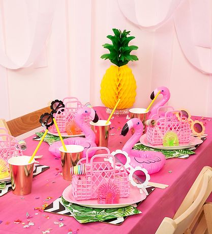 Sun Jellies Mini Foldekurv - Retro - 15x6x13 cm - Pink Sun Jellies Mini Foldekurv - Retro - 15x6x13 cm - Pink