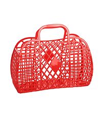 Sun Jellies Mini Folding Basket - 15x6x13 cm - Retro - Red Sun Jellies Mini Folding Basket - 15x6x13 cm - Retro - Red