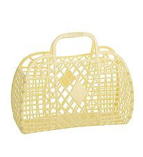 Sun Jellies Mini Foldekurv - 15x6x13 cm - Retro - Gul Sun Jellies Mini Foldekurv - 15x6x13 cm - Retro - Gul