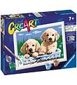 Ravensburger CreArt Malesæt - Cute Puppies Ravensburger CreArt Malesæt - Cute Puppies