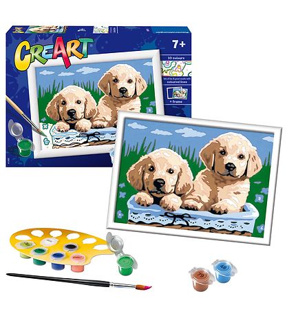 Ravensburger CreArt Malesæt - Cute Puppies