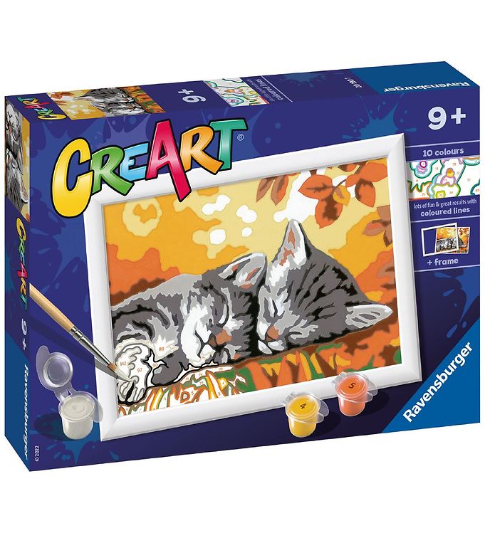 Ravensburger CreArt - Autumn Kittens, Sæt til støbning/maling til børn, 9 År