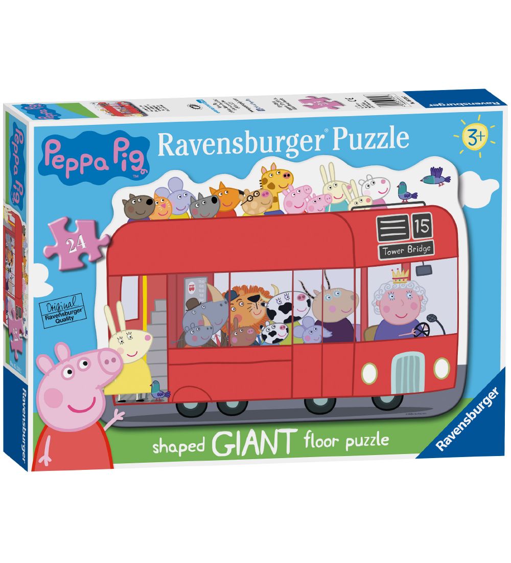 Ravensburger Puzzlespiel - 24 Teile - Peppa Wutz - Geformter Bus - Ravensburger - One Size - Puzzlespiele