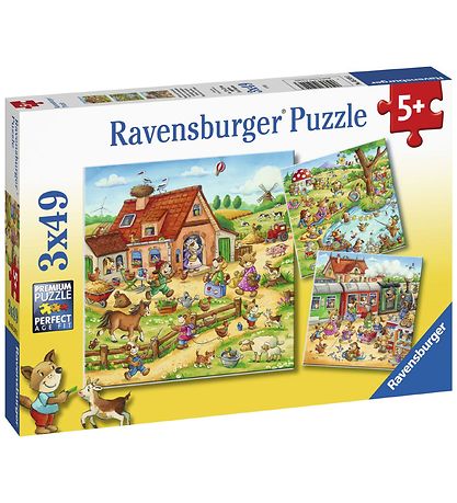 Ravensburger Puslespil - 3x49 Brikker - Animal Vacation Ravensburger Puslespil - 3x49 Brikker - Animal Vacation