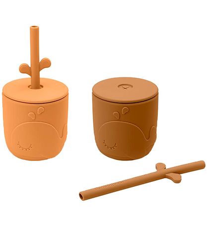 Done By Deer Kop m. Sugerør - 2-Pak - Peekaboo - Mustard