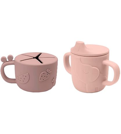 Done By Deer Drikke- og Snackkop - 2-Pak - Peekaboo - Pudder Done By Deer Drikke- og Snackkop - 2-Pak - Peekaboo - Pudder