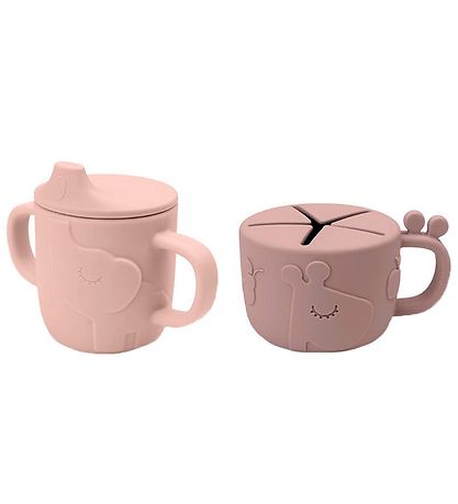 Done By Deer Drikke- og Snackkop - 2-Pak - Peekaboo - Pudder Done By Deer Drikke- og Snackkop - 2-Pak - Peekaboo - Pudder