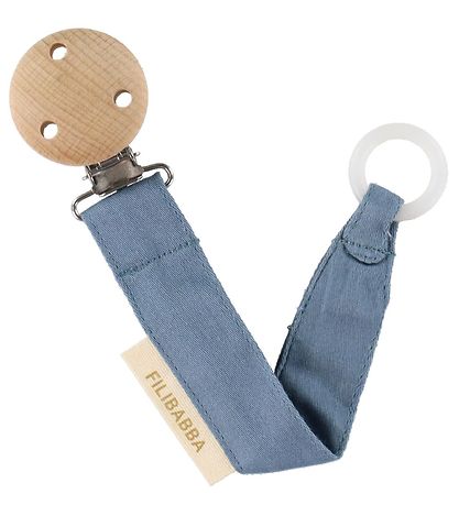 Filibabba Pacifier Clip - Muddy Blue Filibabba Pacifier Clip - Muddy Blue