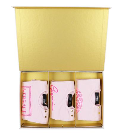 Versace Gaveæske - Bodyer l/æ - 3-pak - Lyserød Versace Gaveæske - Bodyer l/æ - 3-pak - Lyserød